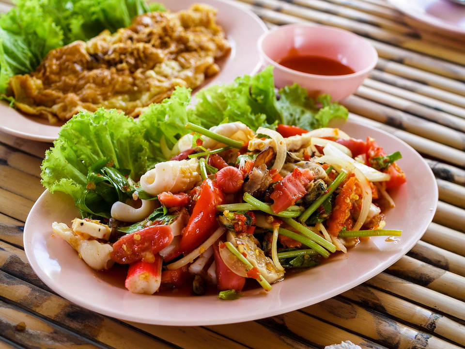 Thai Cuisine Yum Spicy Seafood Salad